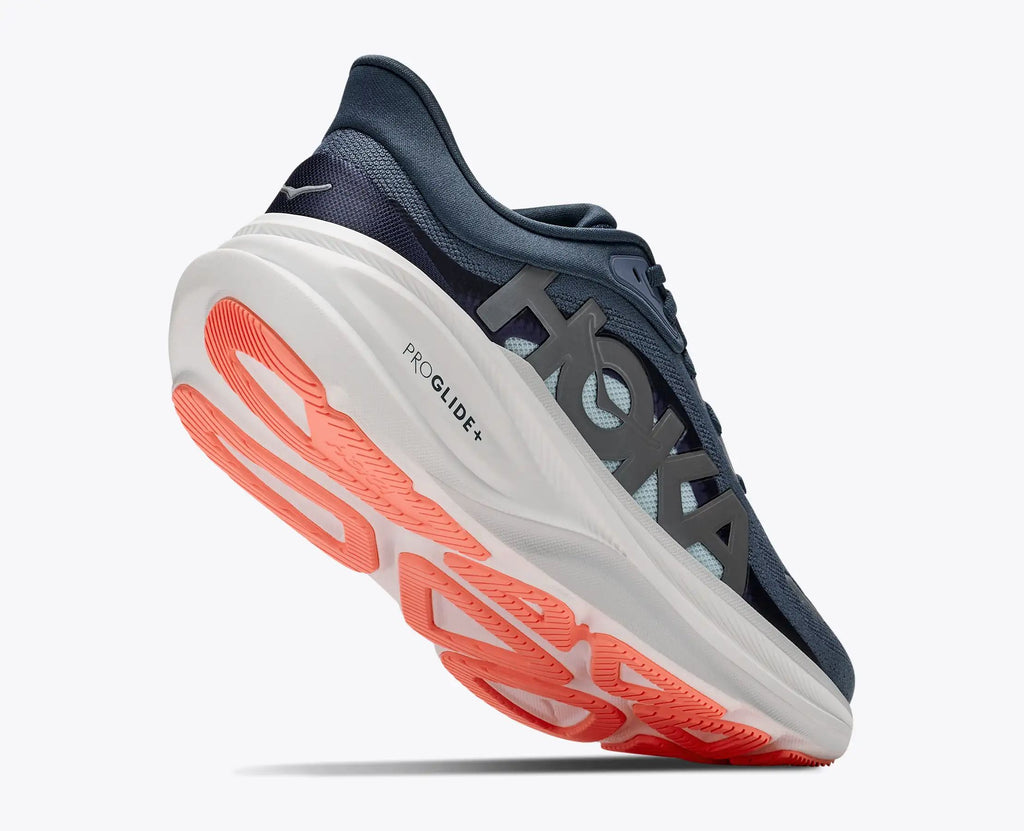 Hoka Pro Glide+ — Navy / Light Blue / Coral