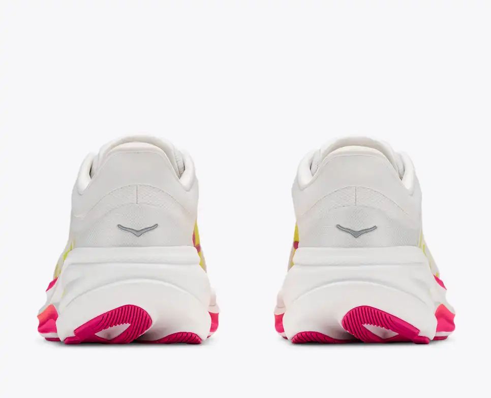 Hoka Pro Glide+ — White / Pink / Yellow