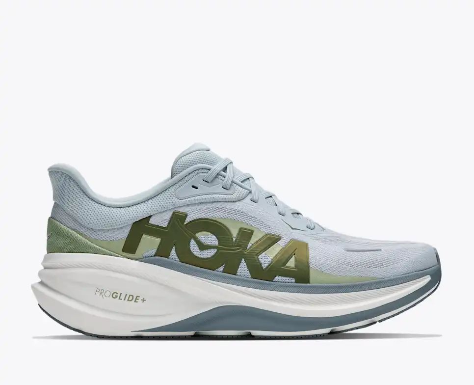 Hoka Pro Glide+ — Light Blue / Olive Green