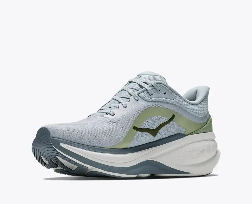 Hoka Pro Glide+ — Light Blue / Olive Green