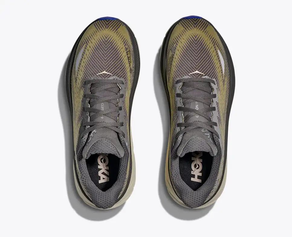Hoka Clifton 9 GTX — Olive Brown / Blue