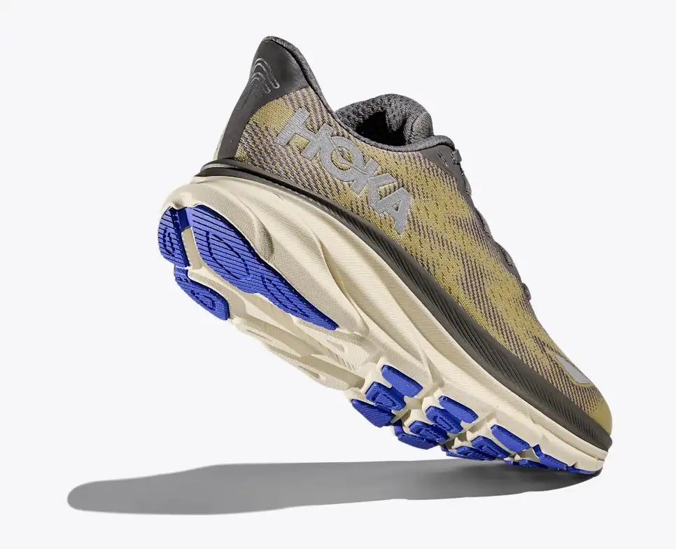 Hoka Clifton 9 GTX — Olive Brown / Blue