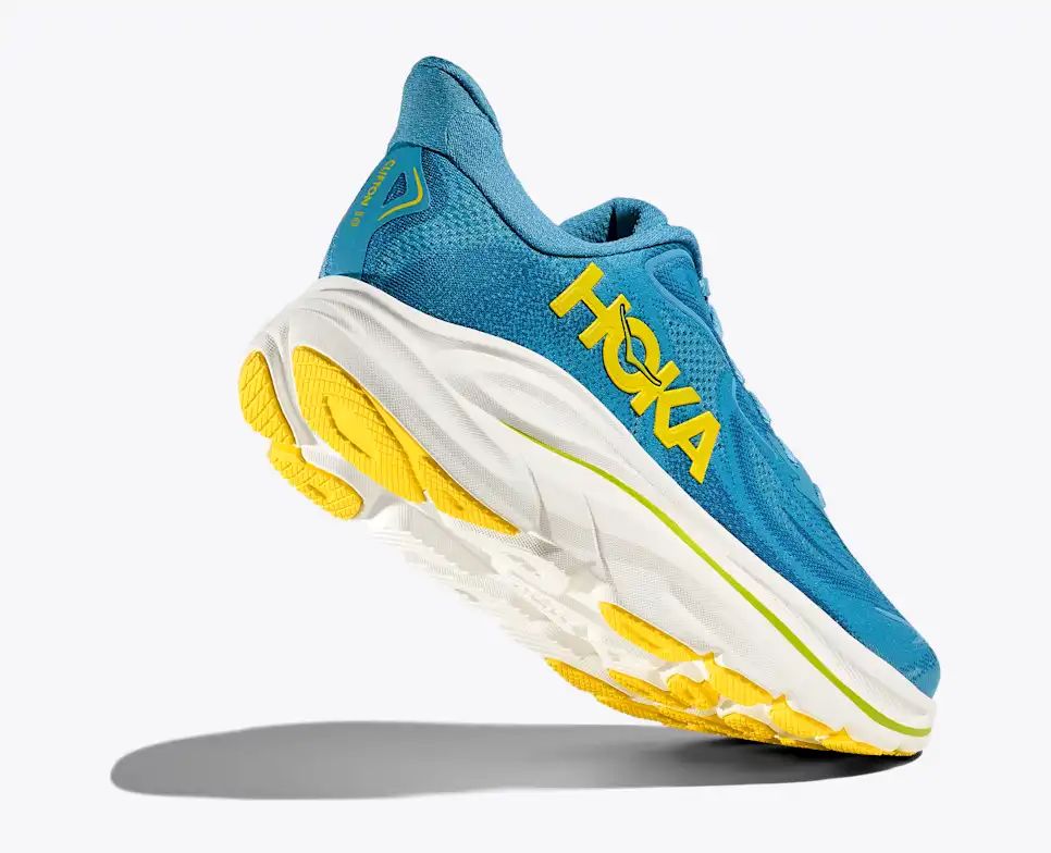 Hoka Clifton 10 — Teal / Yellow