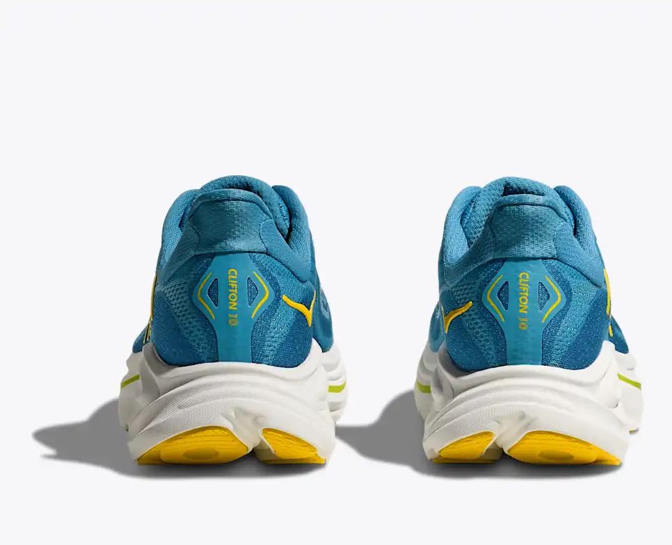 Hoka Clifton 10 — Teal / Yellow