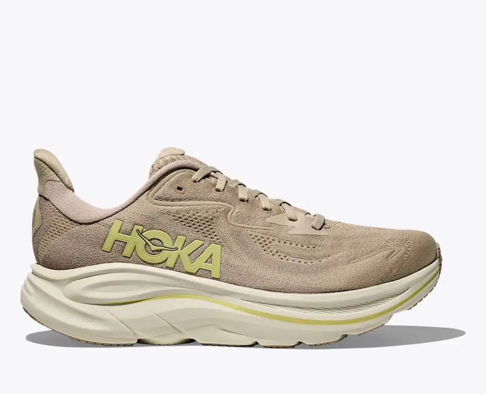 Hoka Clifton 10 — Beige / Light Green