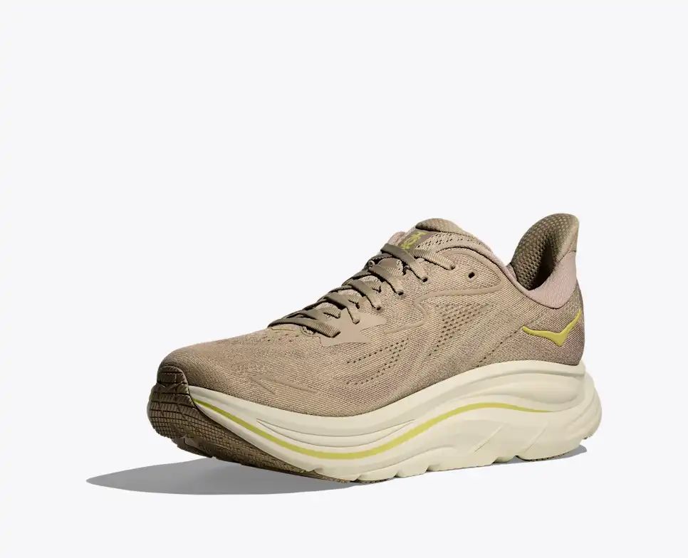 Hoka Clifton 10 — Beige / Light Green