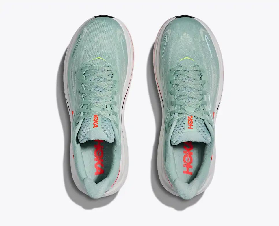 Hoka Clifton 10 — Mint Green / Orange