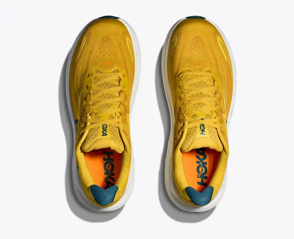 Hoka Clifton 10 — Golden Yellow / Teal