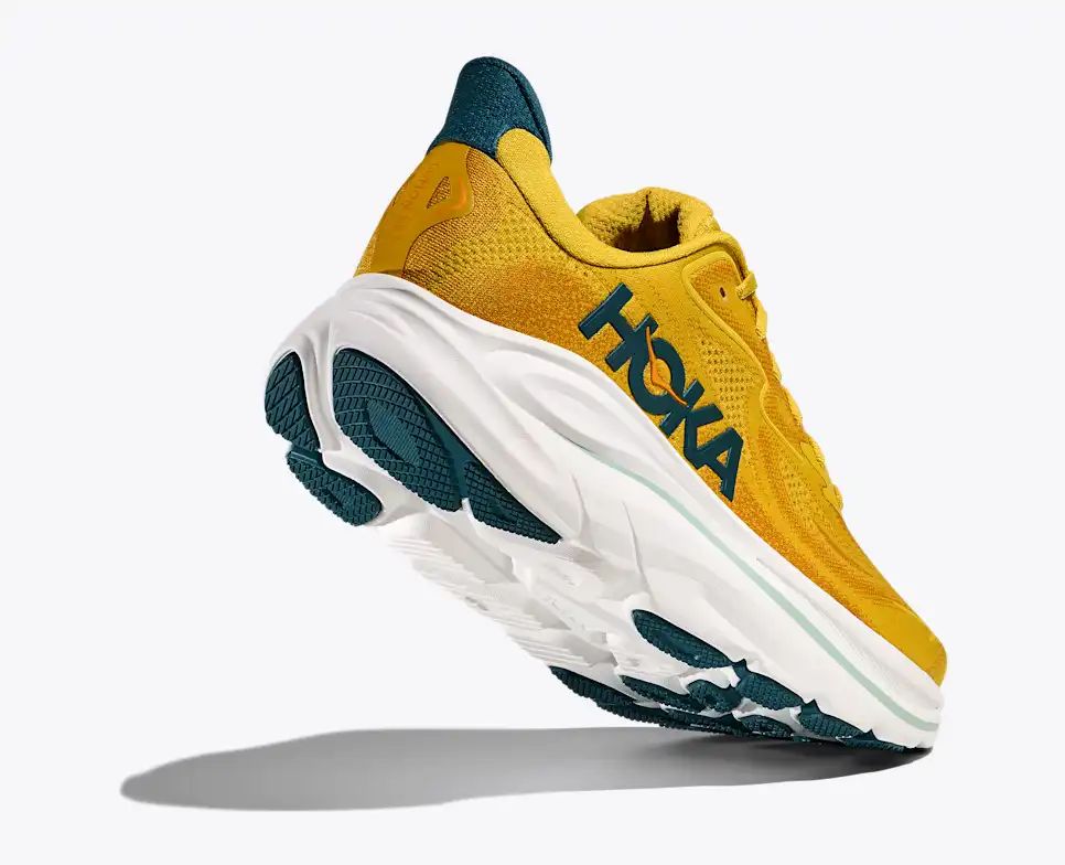 Hoka Clifton 10 — Golden Yellow / Teal