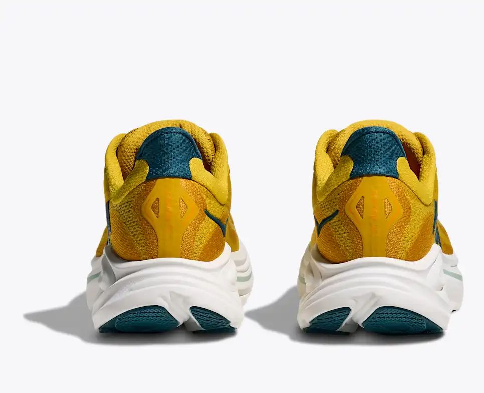 Hoka Clifton 10 — Golden Yellow / Teal