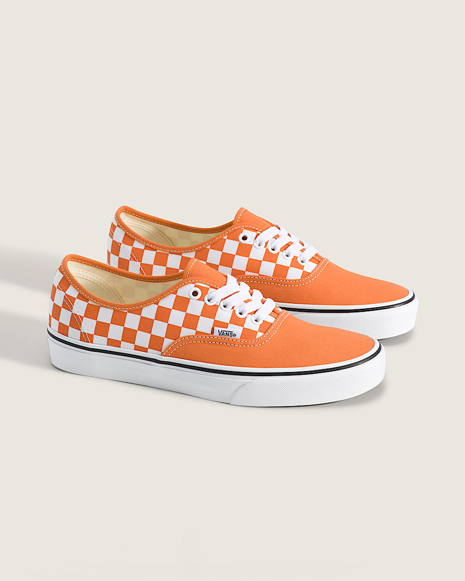 Vans Authentic Orange-White Checkerboard