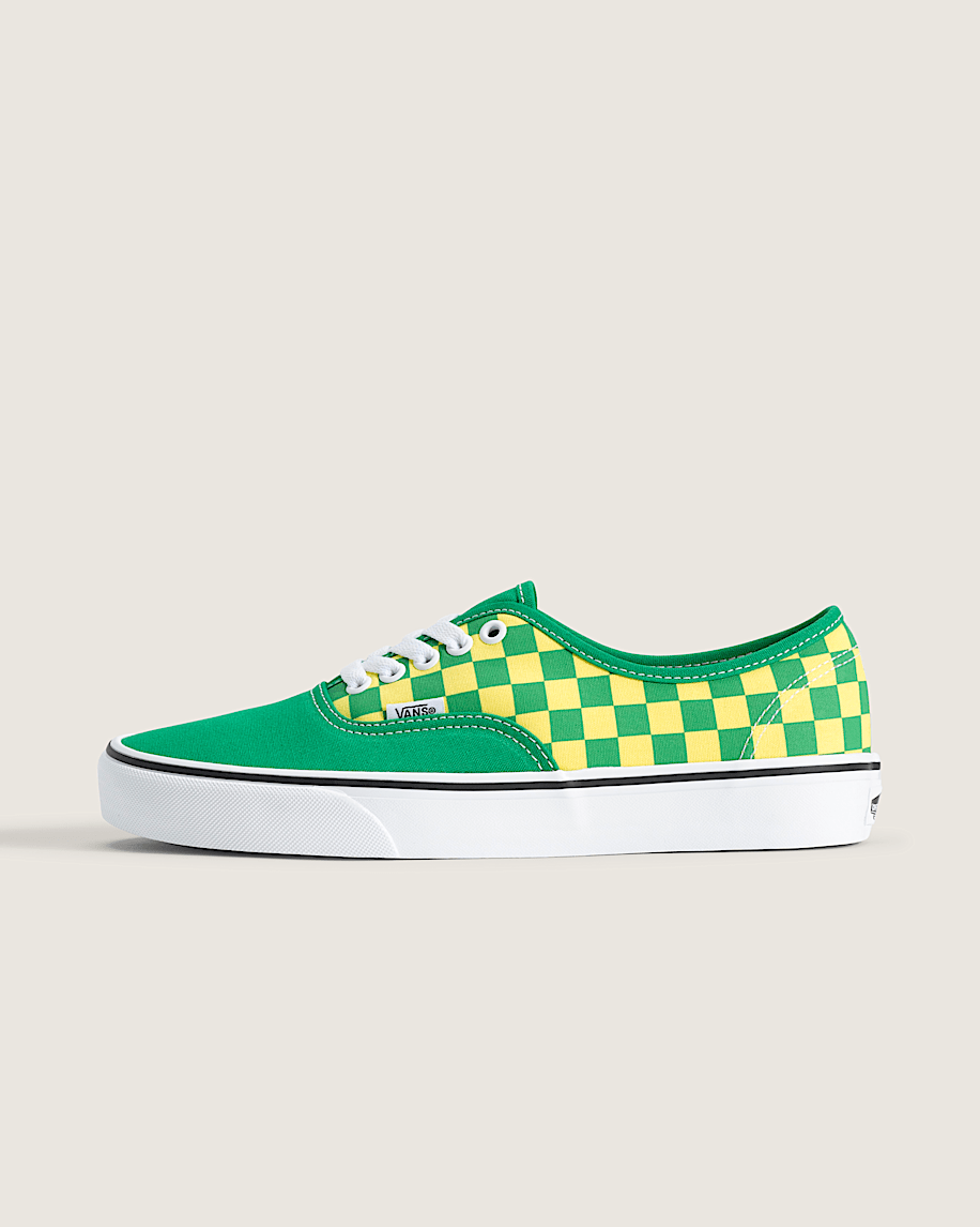 Vans Authentic Green-Yellow Checkerboard