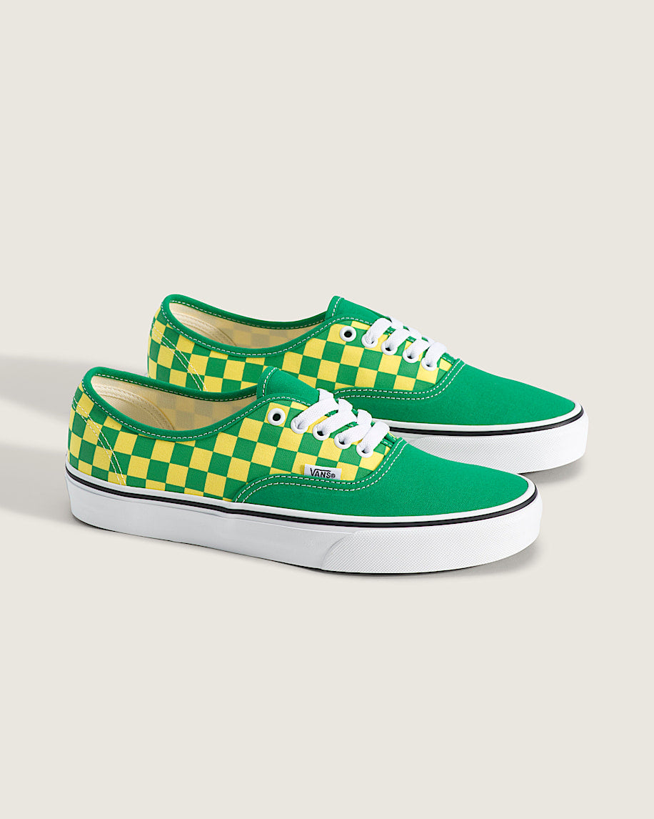 Vans Authentic Green-Yellow Checkerboard