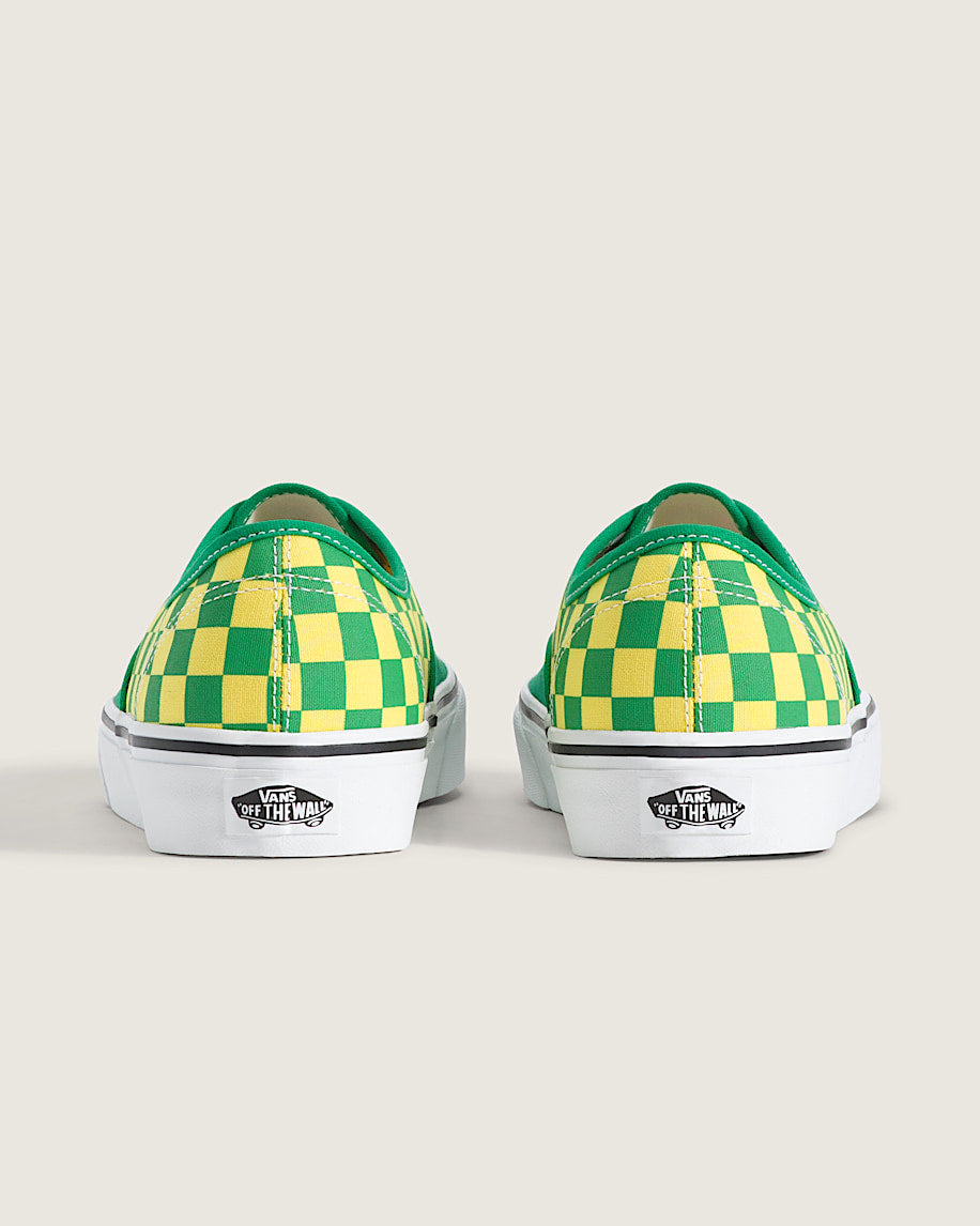 Vans Authentic Green-Yellow Checkerboard