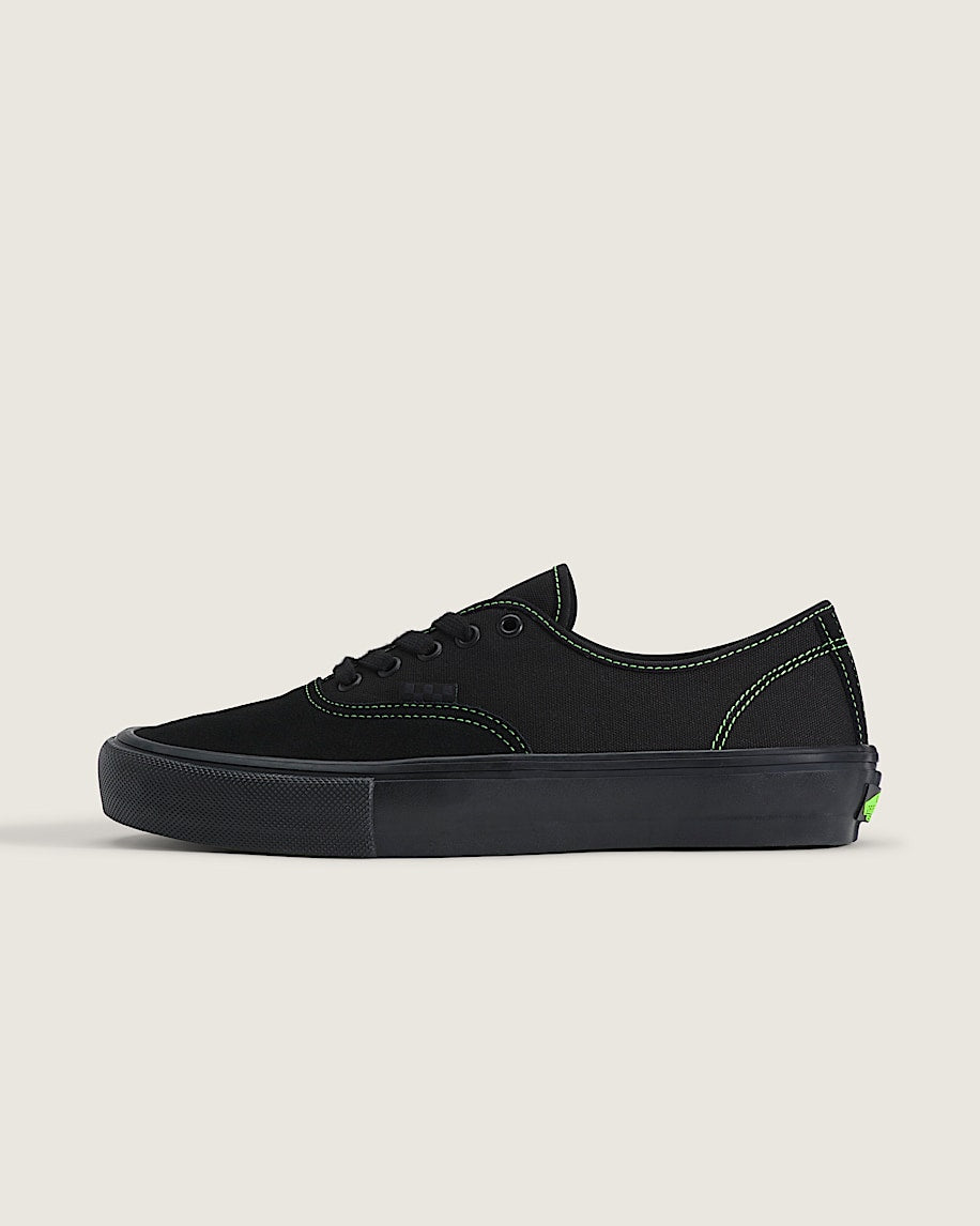 Vans Authentic Reissue 44 Black Neon Green Stitching