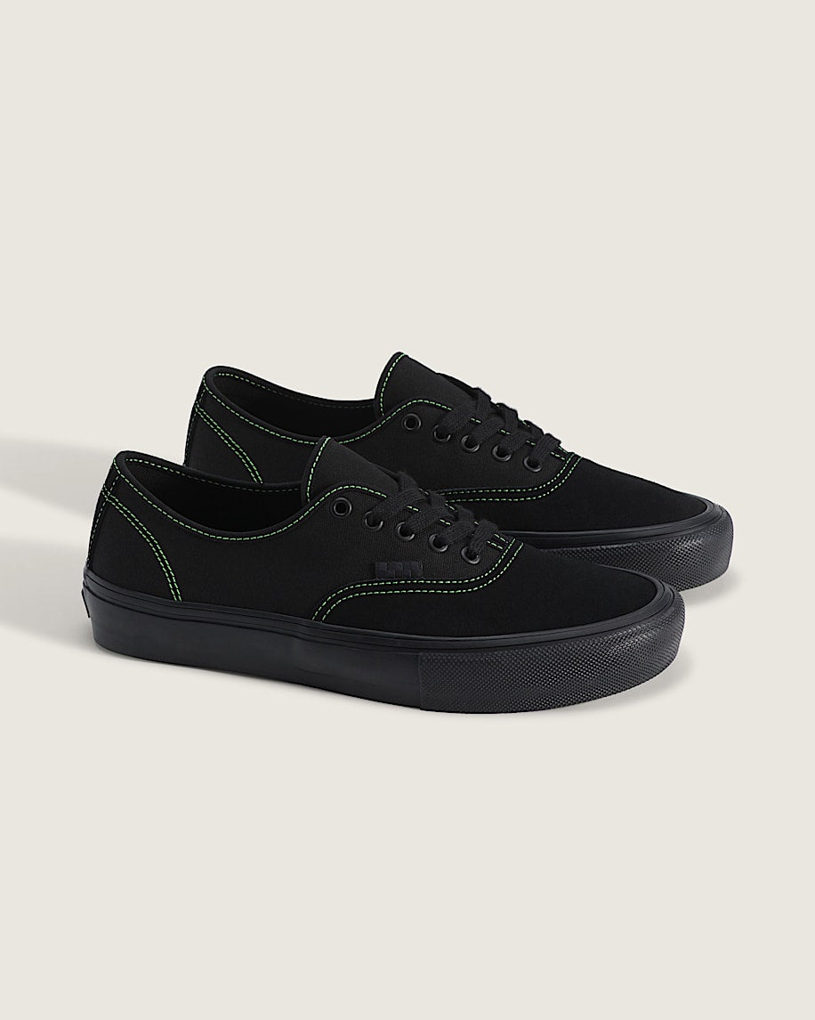 Vans Authentic Reissue 44 Black Neon Green Stitching