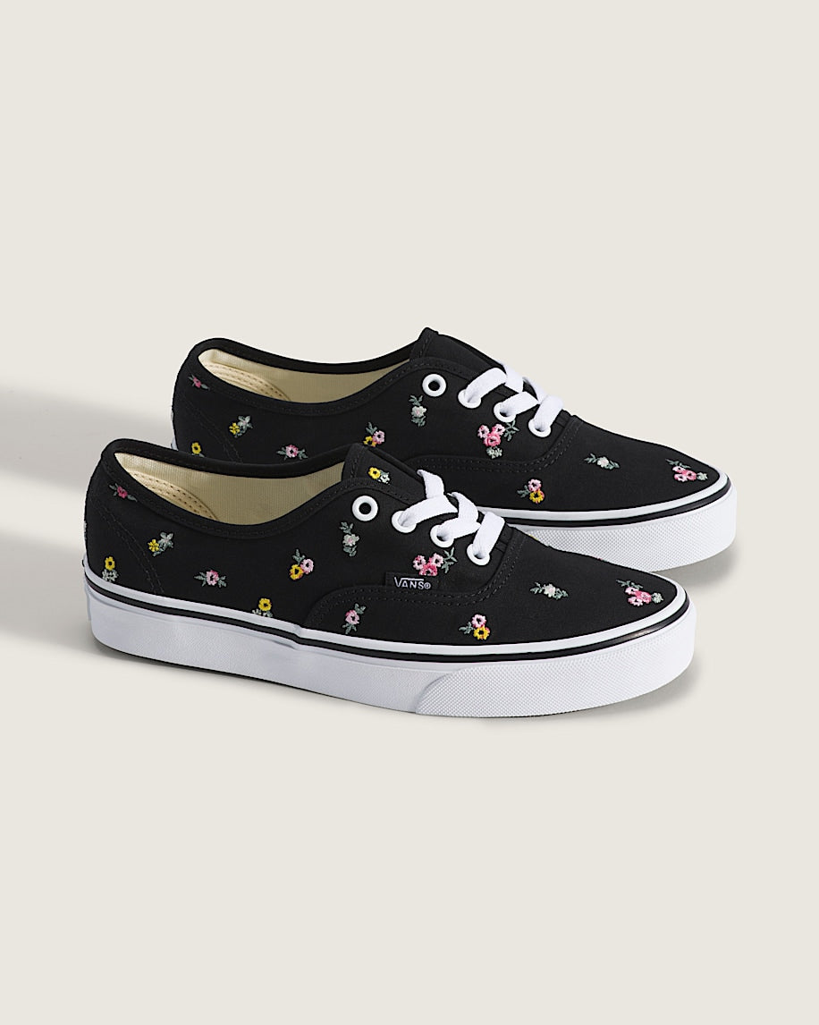 Vans Authentic Black Embroidered Tiny Floral