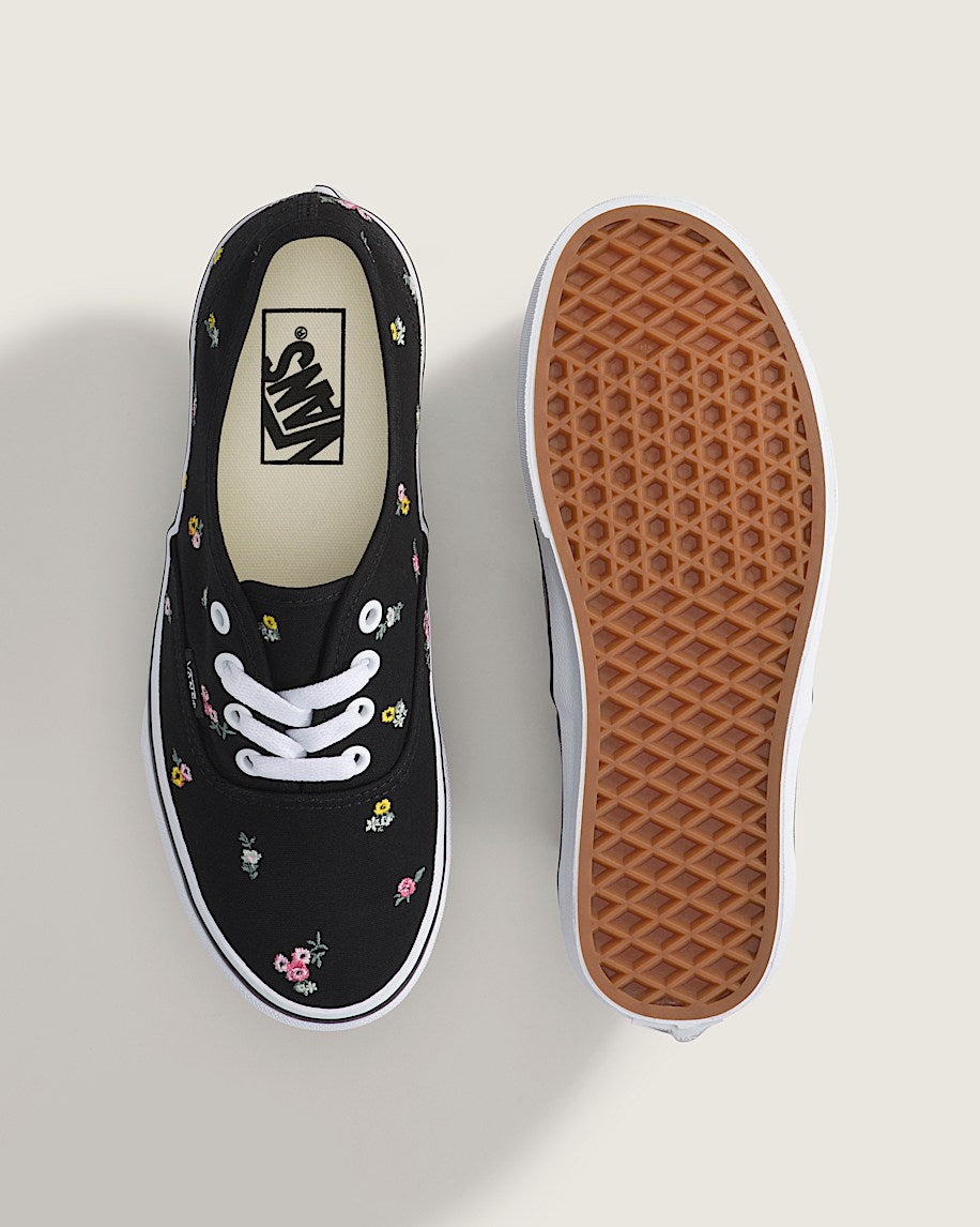 Vans Authentic Black Embroidered Tiny Floral