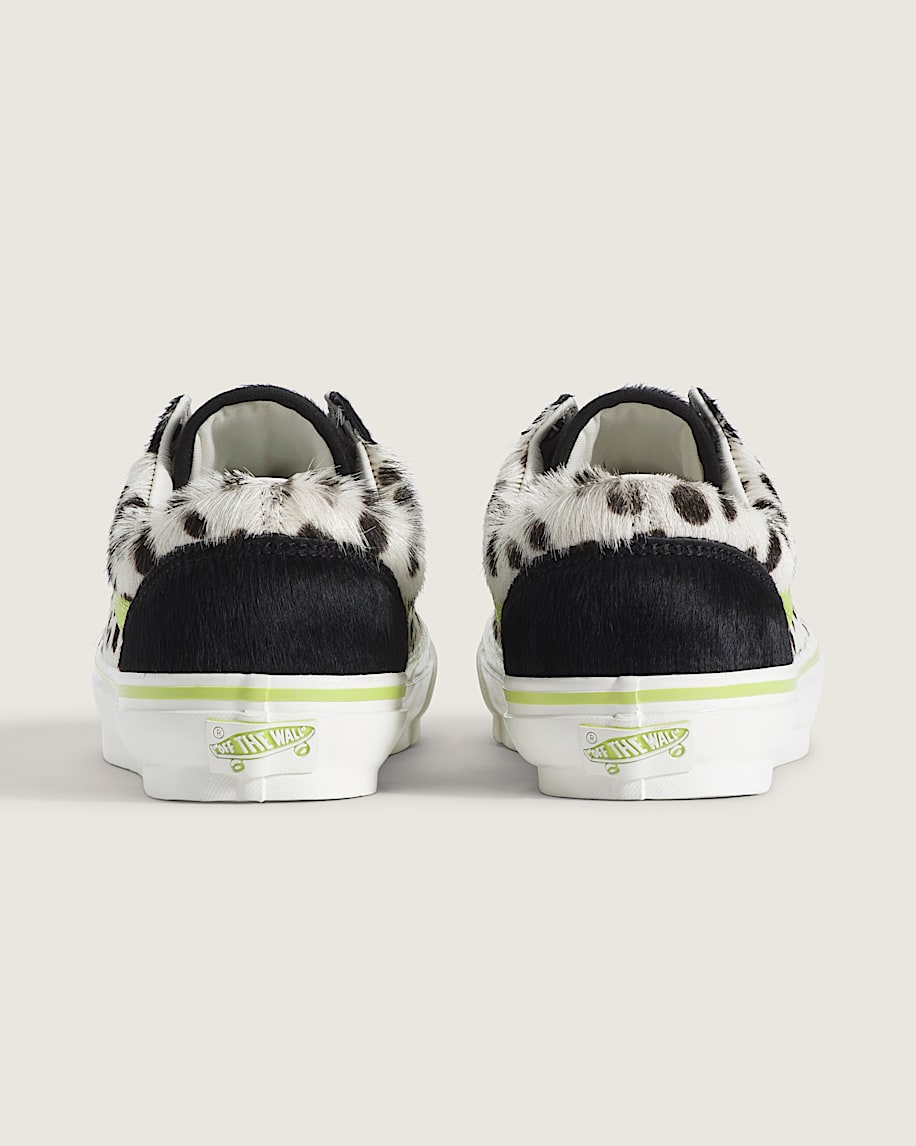 Vans Old Skool 36 Dalmatian Lime Green Pony Hair