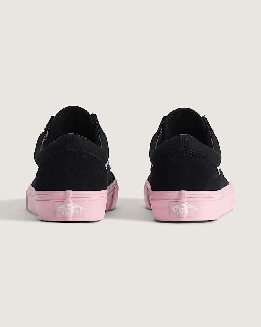 Vans Old Skool Black Upper Pink Outsole