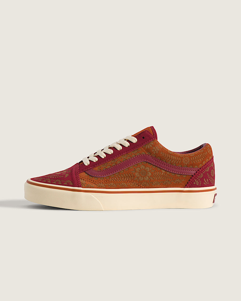 Vans Old Skool Red Orange Floral Print