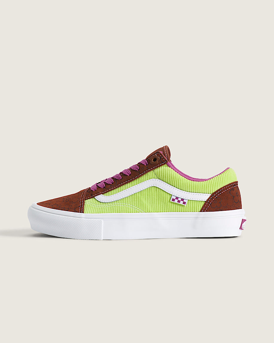 Vans Old Skool Brown Lime Green Corduroy