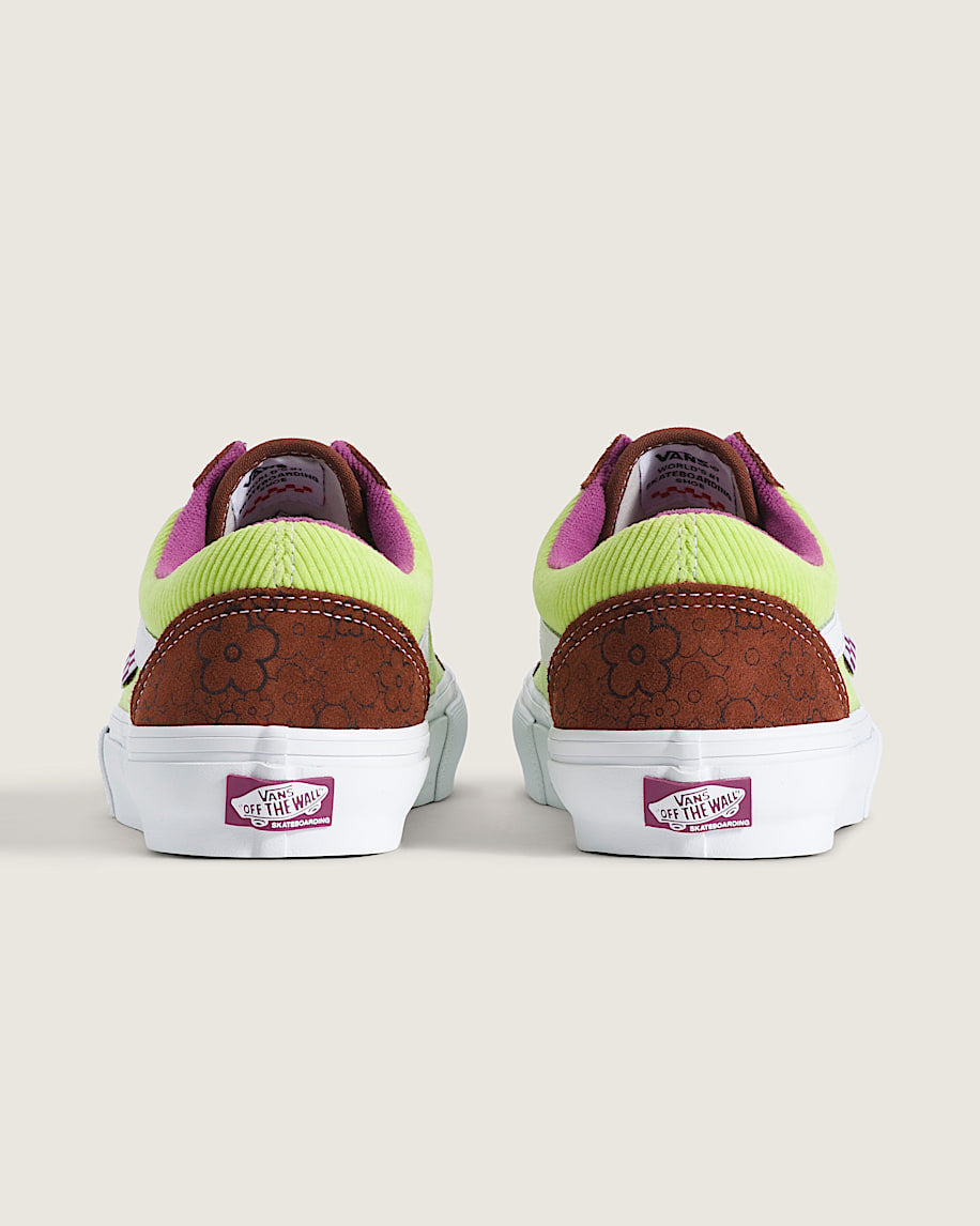 Vans Old Skool Brown Lime Green Corduroy