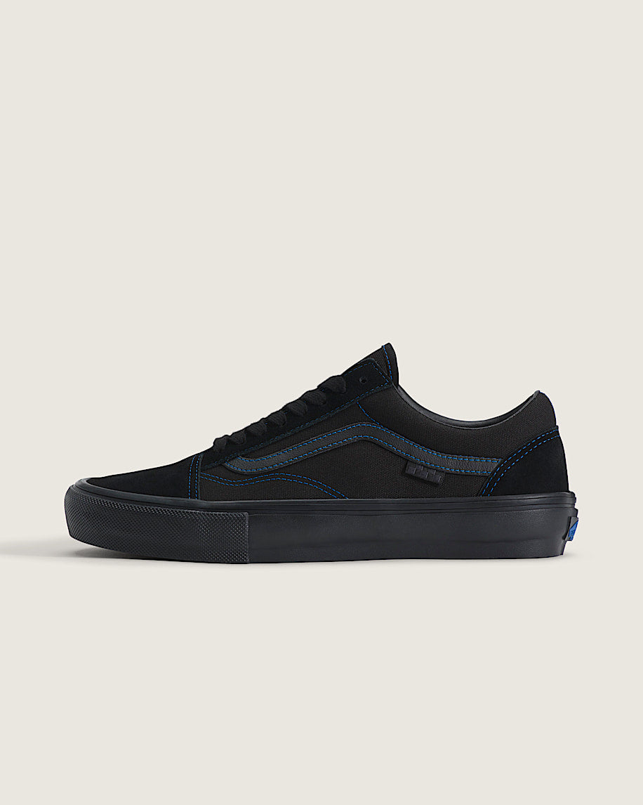 Vans Old Skool Black With Blue Stitching