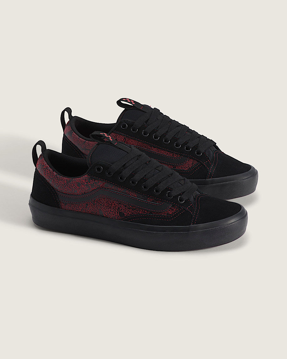 Vans Old Skool Black Red Floral Print