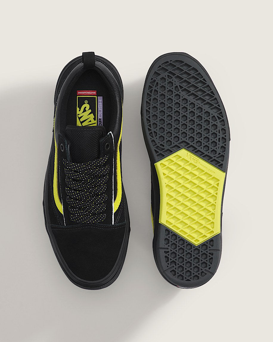 Vans Old Skool Skate Black Lime Yellow