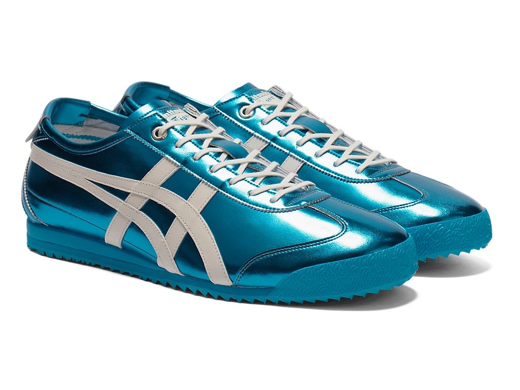 Onitsuka Tiger Mexico 66 Unisex Sneakers – Metallic Blue White Stripe