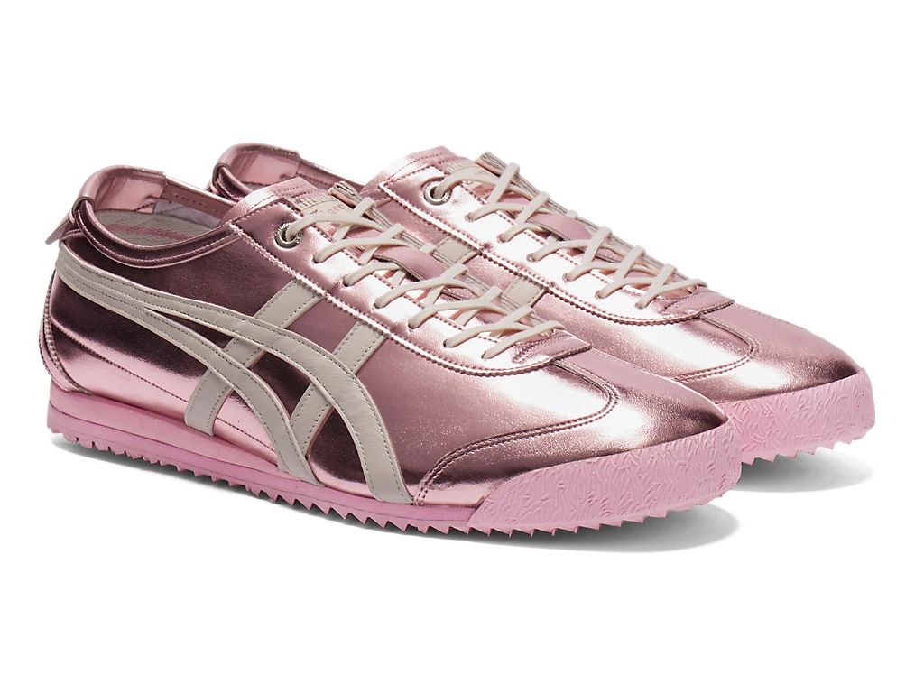 Onitsuka Tiger Mexico 66 Unisex Sneakers – Metallic Pink White Stripe
