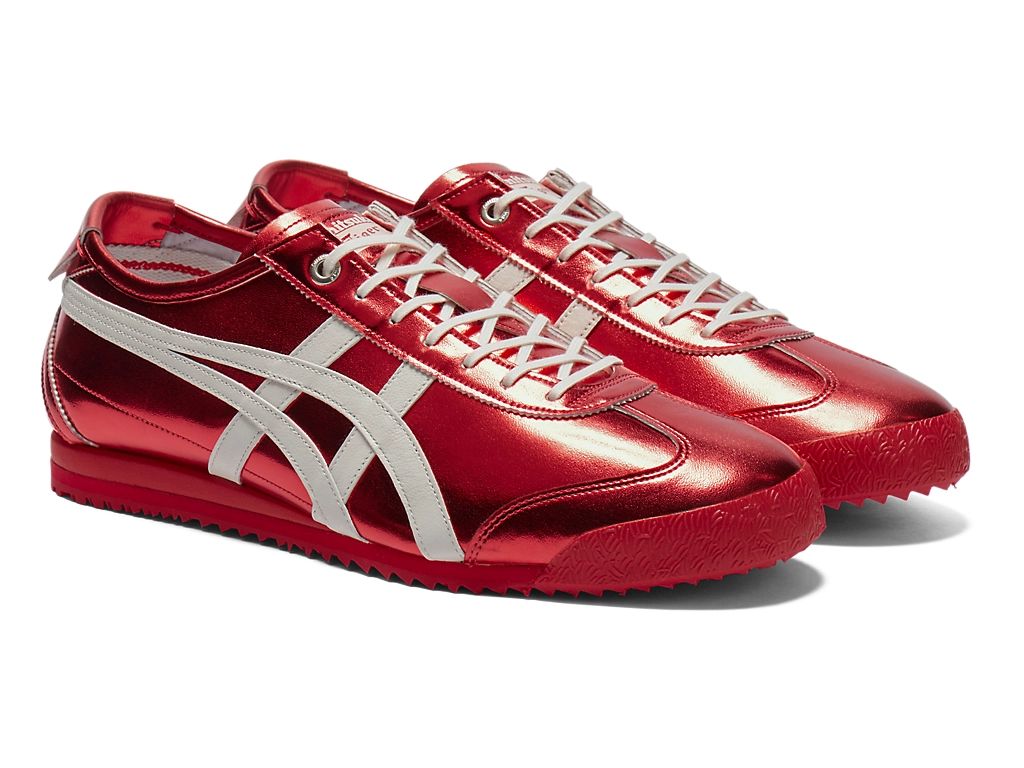 Onitsuka Tiger Mexico 66 Unisex Sneakers – Metallic Red White Stripe