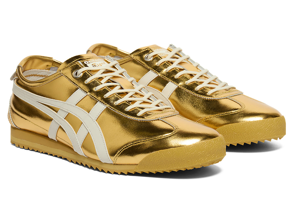 Onitsuka Tiger Mexico 66 Unisex Sneakers – Full Metallic Gold White Stripe