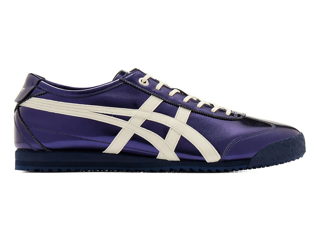 Onitsuka Tiger Mexico 66 Unisex Sneakers – Metallic Purple Off-White Stripe
