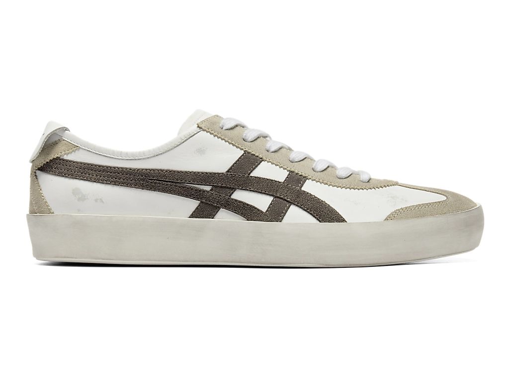 Onitsuka Tiger Mexico 66 Unisex Sneakers – Vintage White Taupe Brown Stripe