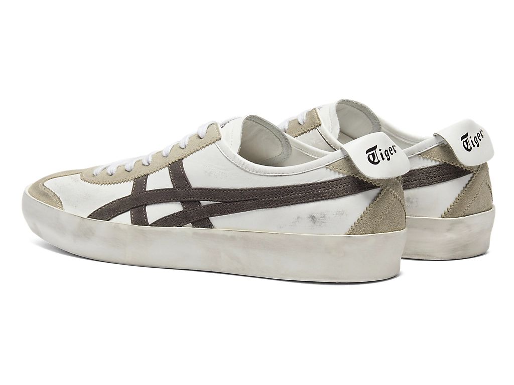 Onitsuka Tiger Mexico 66 Unisex Sneakers – Vintage White Taupe Brown Stripe