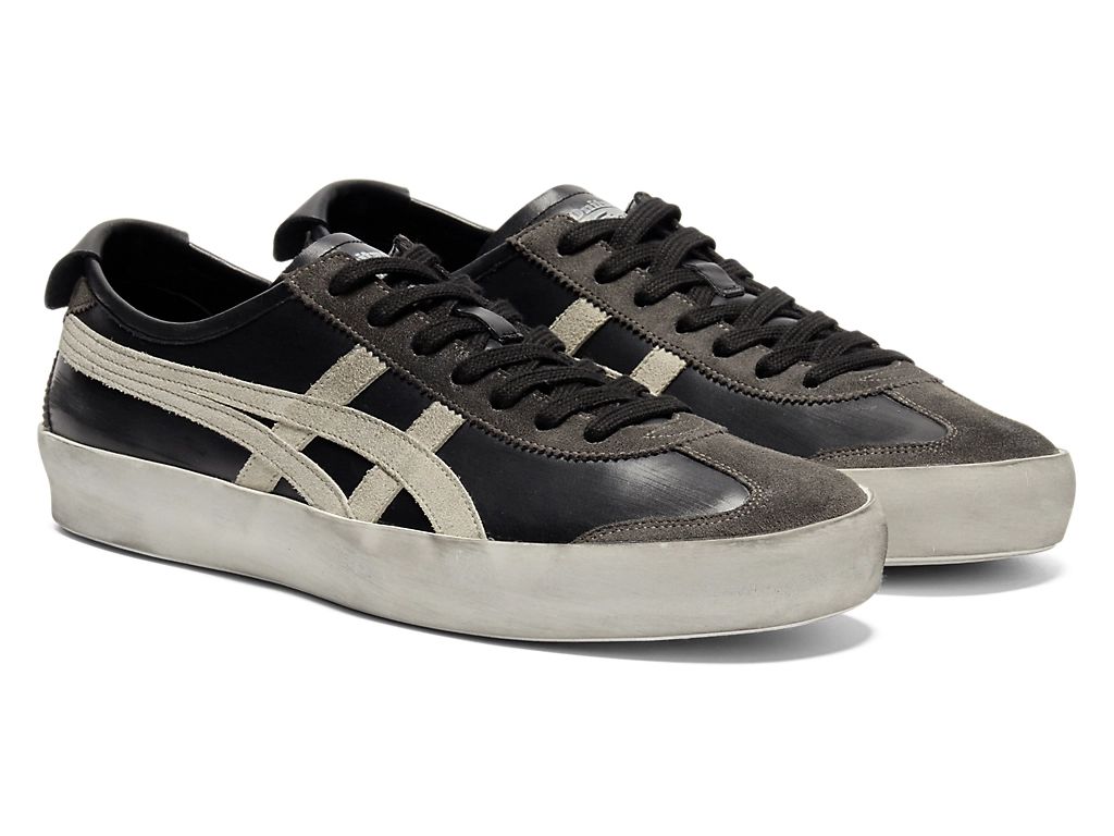 Onitsuka Tiger Mexico 66 Unisex Sneakers – Vintage Black Beige Stripe