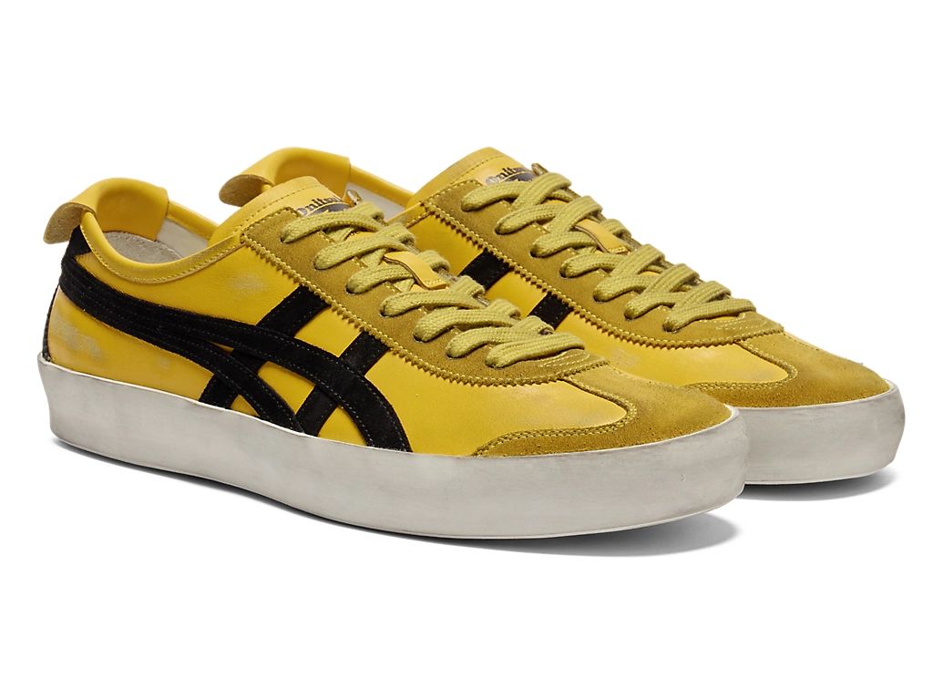 Onitsuka Tiger Mexico 66 Unisex Sneakers – Vintage Yellow Black Stripe