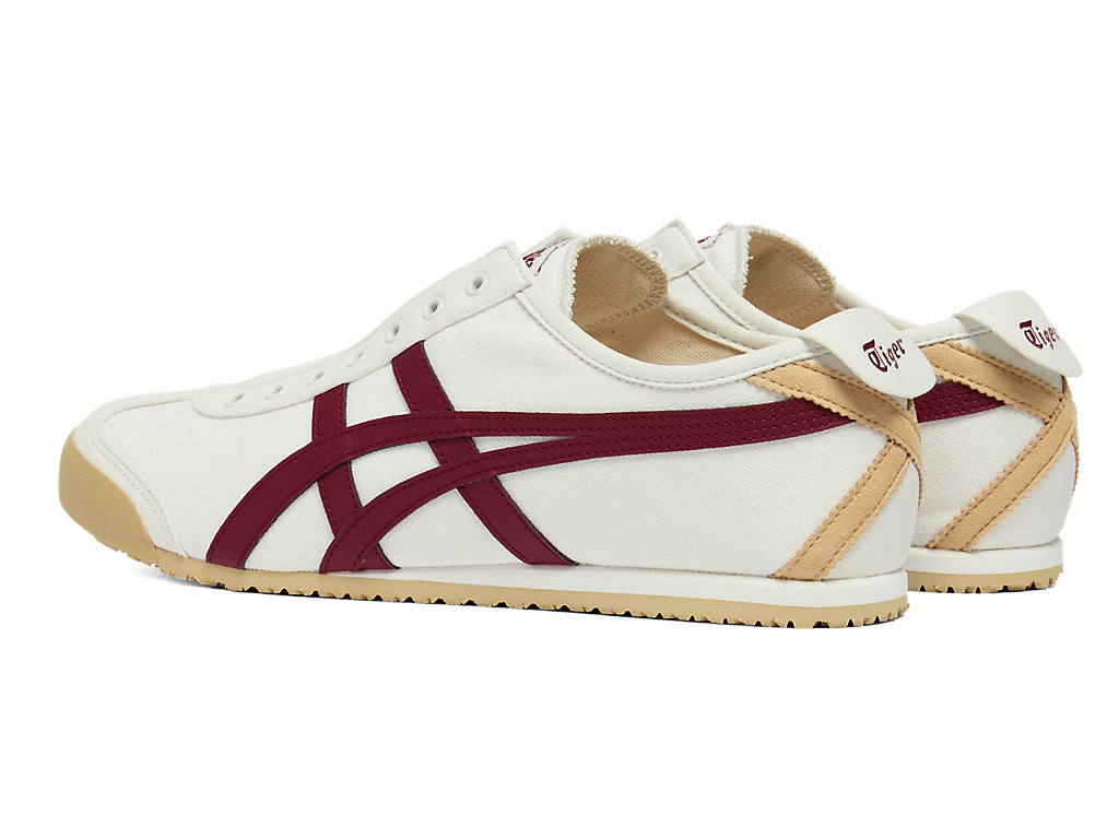 Onitsuka Tiger Mexico 66 Slip-On Unisex Sneakers – Cream Burgundy Stripe