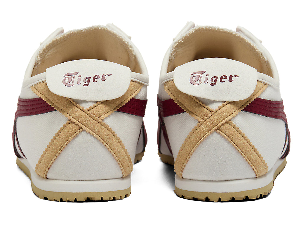 Onitsuka Tiger Mexico 66 Slip-On Unisex Sneakers – Cream Burgundy Stripe
