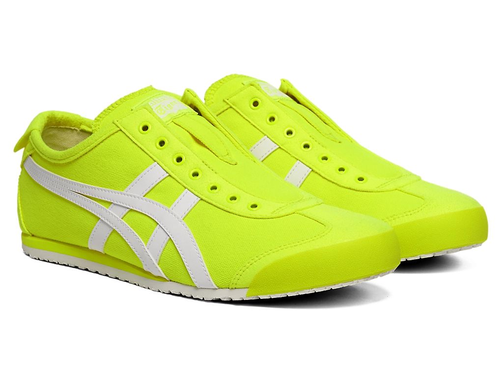 Onitsuka Tiger Mexico 66 Slip-On Unisex Sneakers – Neon Green White Stripe