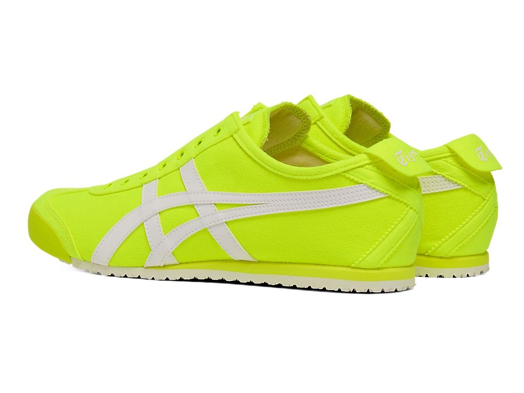 Onitsuka Tiger Mexico 66 Slip-On Unisex Sneakers – Neon Green White Stripe