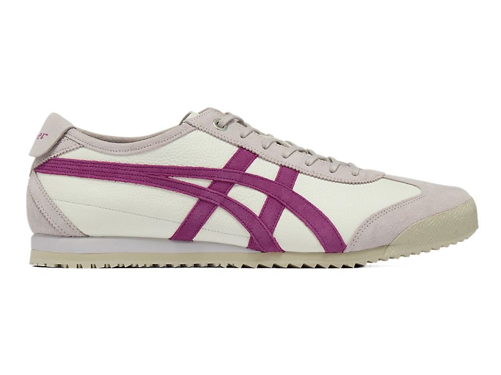 Onitsuka Tiger Mexico 66 Unisex Sneakers – Cream Light Gray Purple Stripe