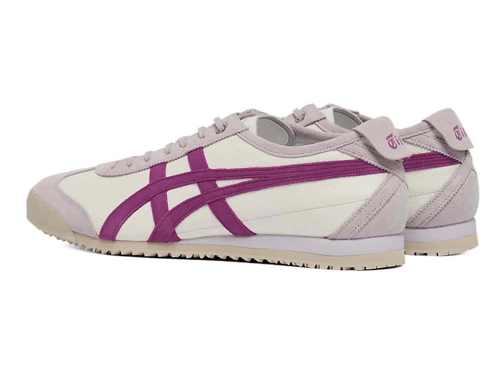 Onitsuka Tiger Mexico 66 Unisex Sneakers – Cream Light Gray Purple Stripe