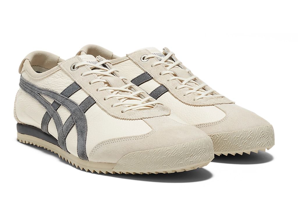 Onitsuka Tiger Mexico 66 Unisex Sneakers – Cream Dark Gray Stripe