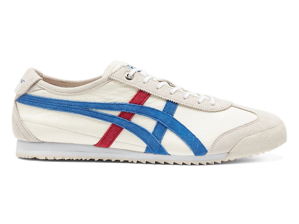 Onitsuka Tiger Mexico 66 Unisex Sneakers – Cream Blue Red Stripe
