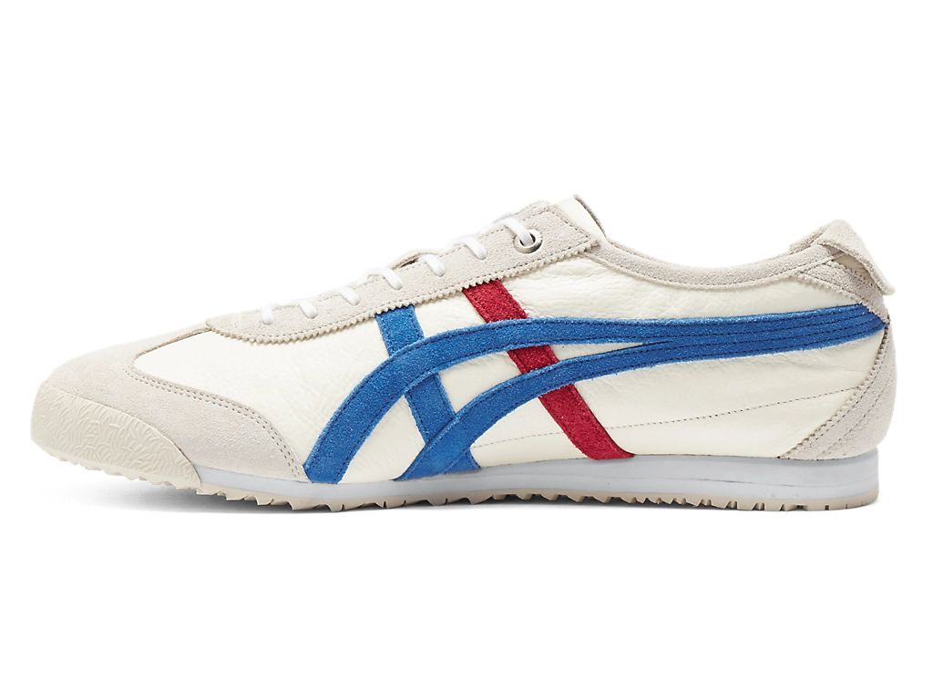 Onitsuka Tiger Mexico 66 Unisex Sneakers – Cream Blue Red Stripe