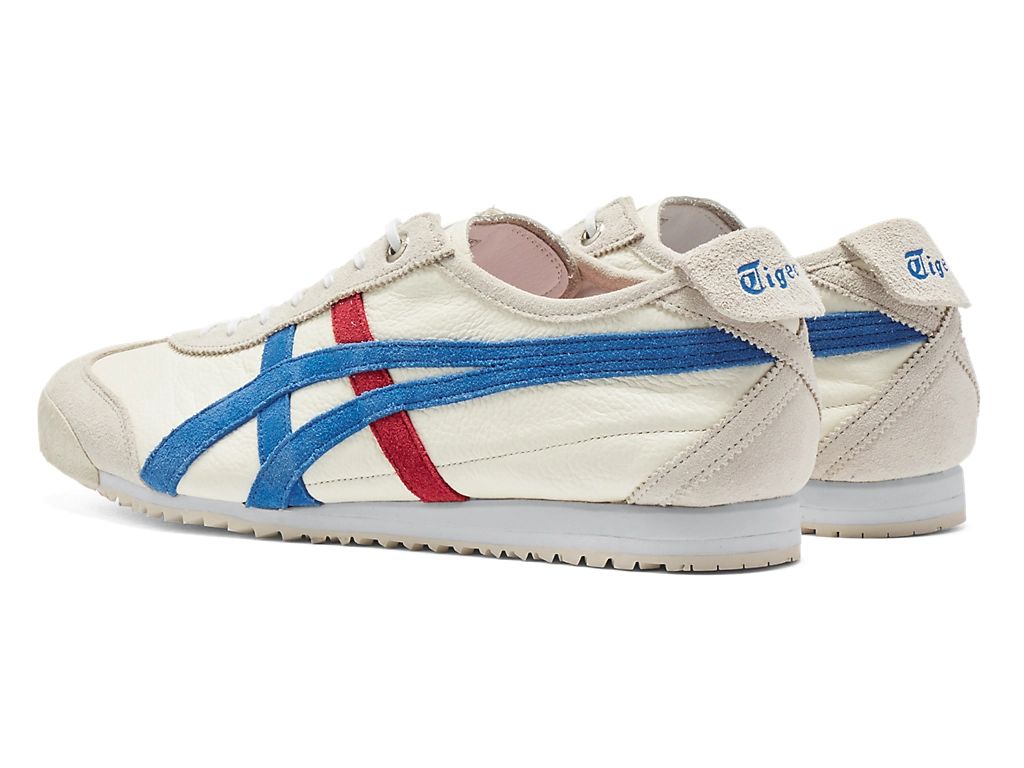 Onitsuka Tiger Mexico 66 Unisex Sneakers – Cream Blue Red Stripe