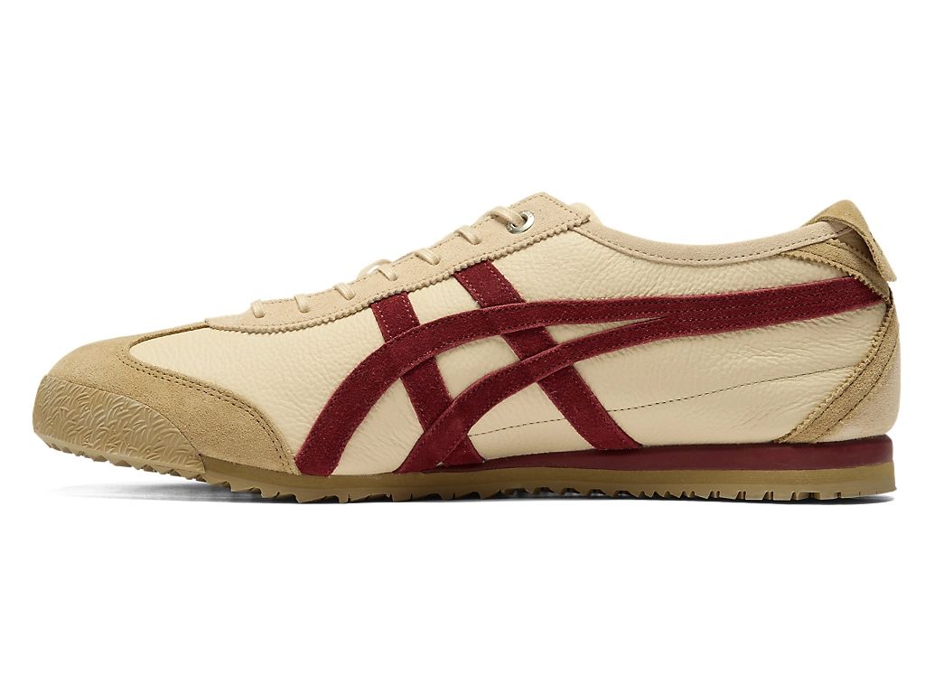 Onitsuka Tiger Mexico 66 Unisex Sneakers – Beige Burgundy Stripe